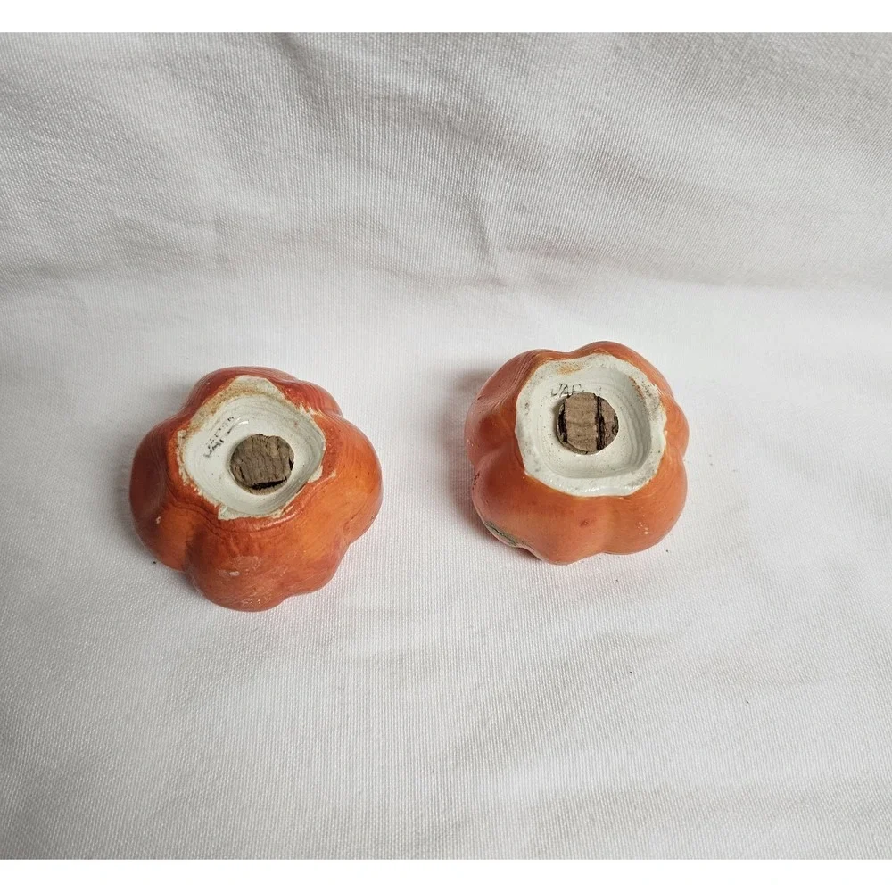 Vintage Vined Pumpkins Salt And Pepper Shakers Japan